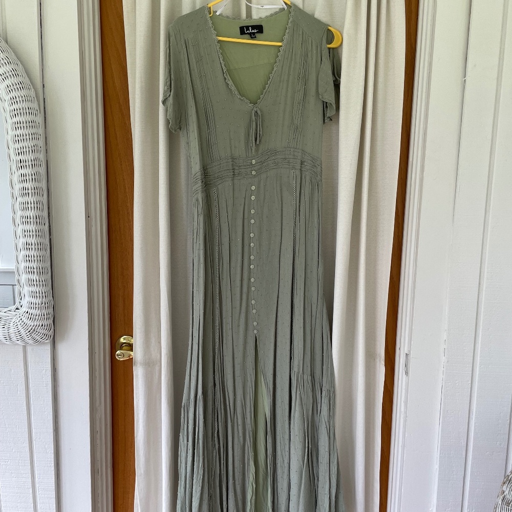 Lulus Sage Green Maxi Dress